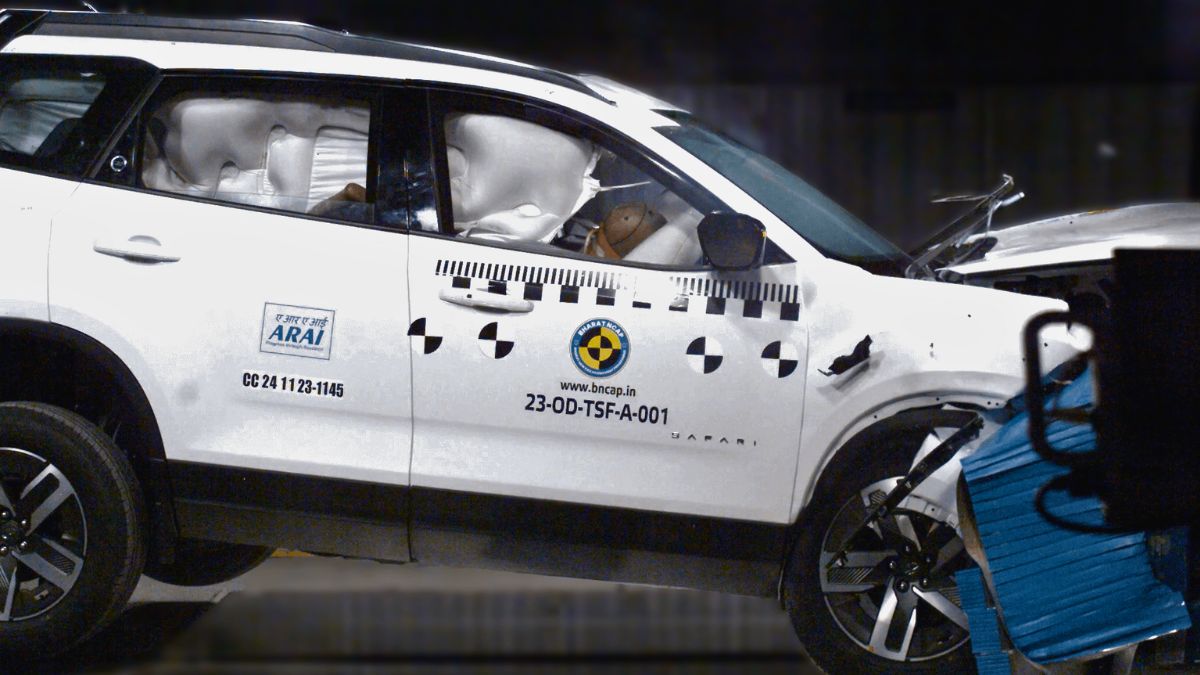 Tata Harrier & Safari Bharat NCAP crash test Tata Harrier & Safari Bharat NCAP crash test