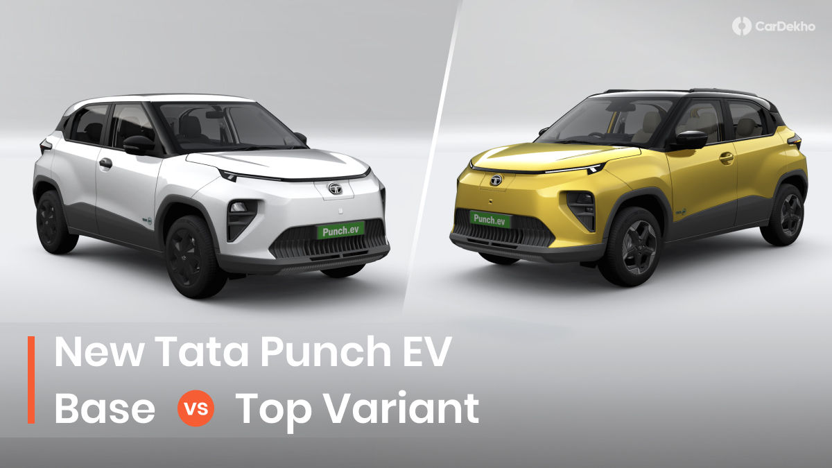 Tata Punch EV Base vs Top