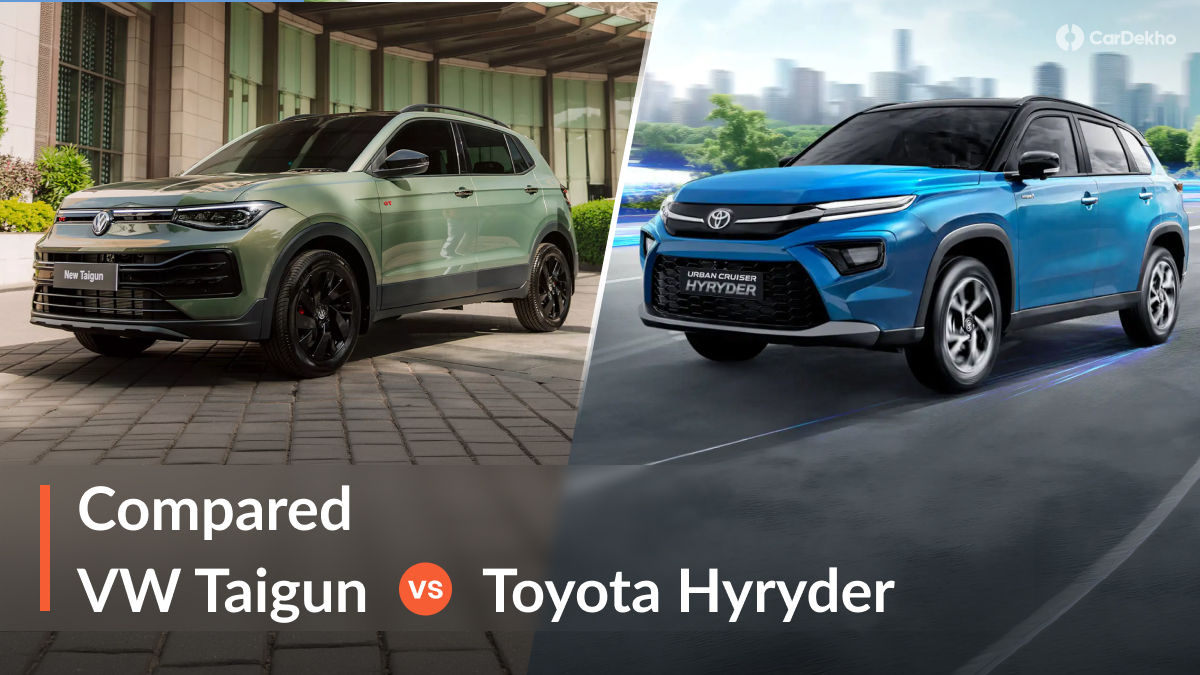Volkswagen Taigun Vs Toyota Hyryder