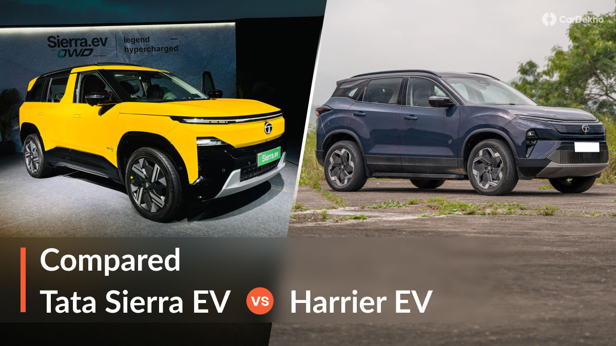 Tata Sierra EV Vs Harrier EV