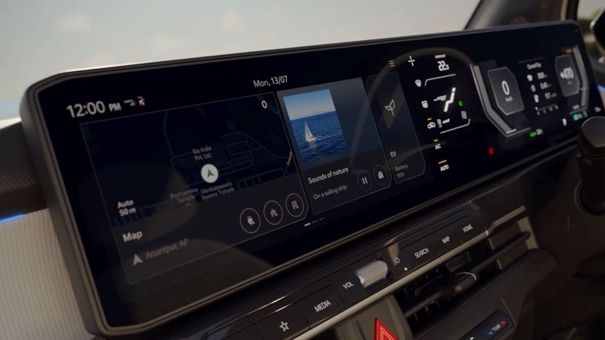 Kia Syros EV Triple-screen Setup