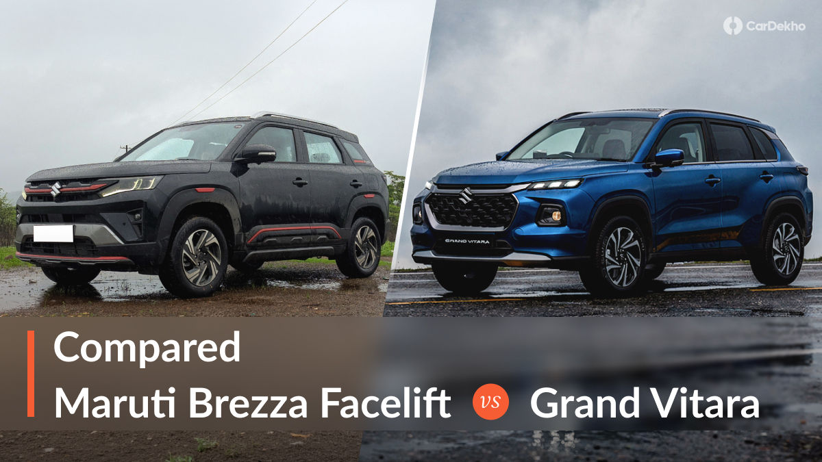 Maruti Brezza Facelift vs Grand Vitara