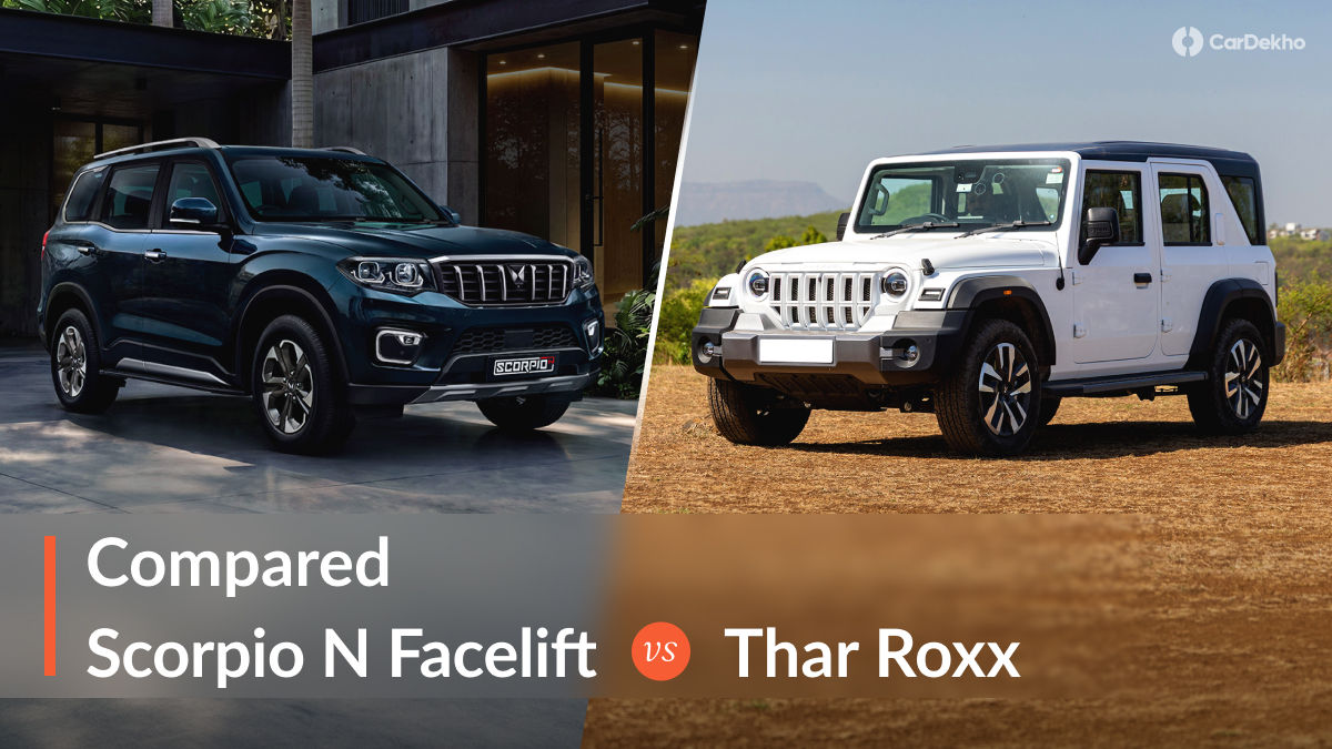 Scorpio N Facelift vs Thar Roxx