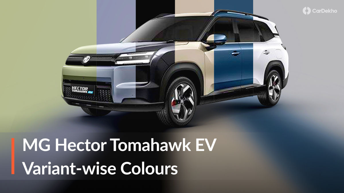 MG Hector Tomahawk EV Variant-wise Colours Explained