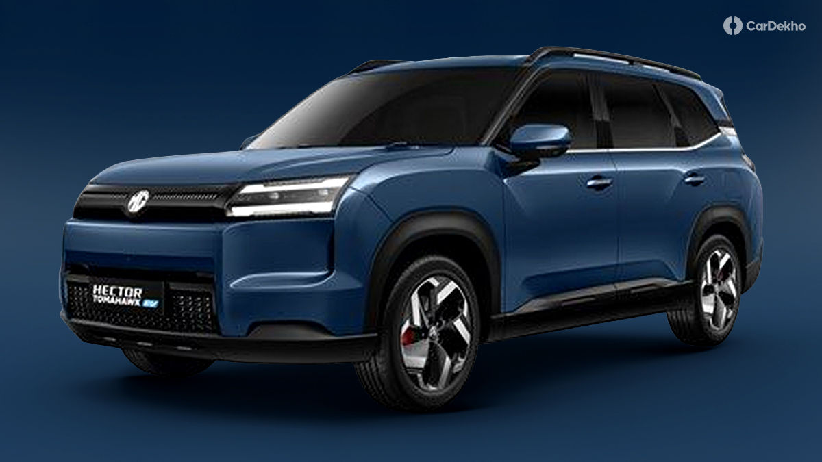 MG Hector Tomahawk EV Celadon Blue