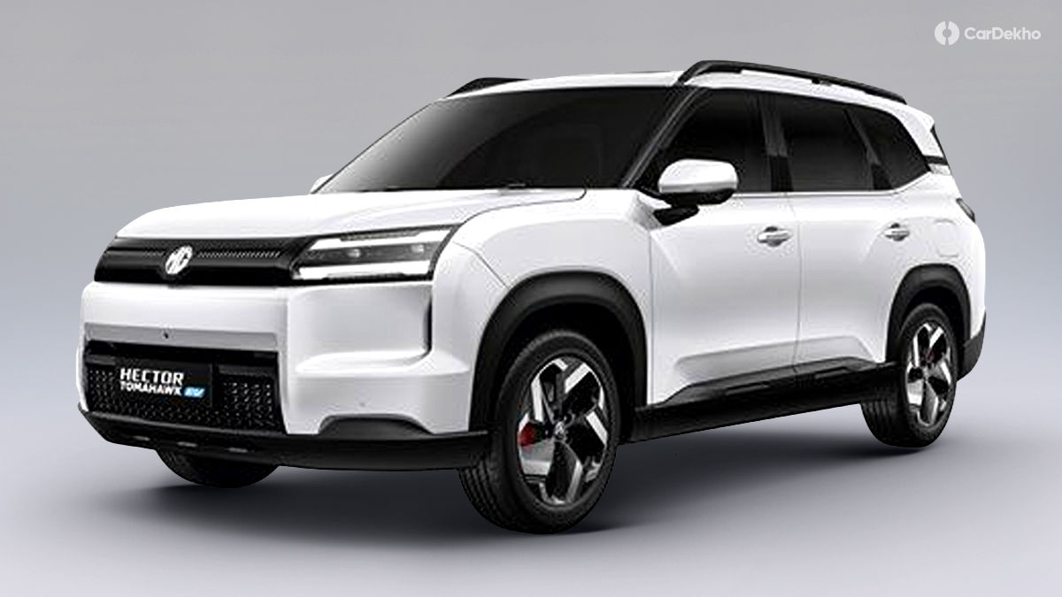 MG Hector Tomahawk EV Pearl White