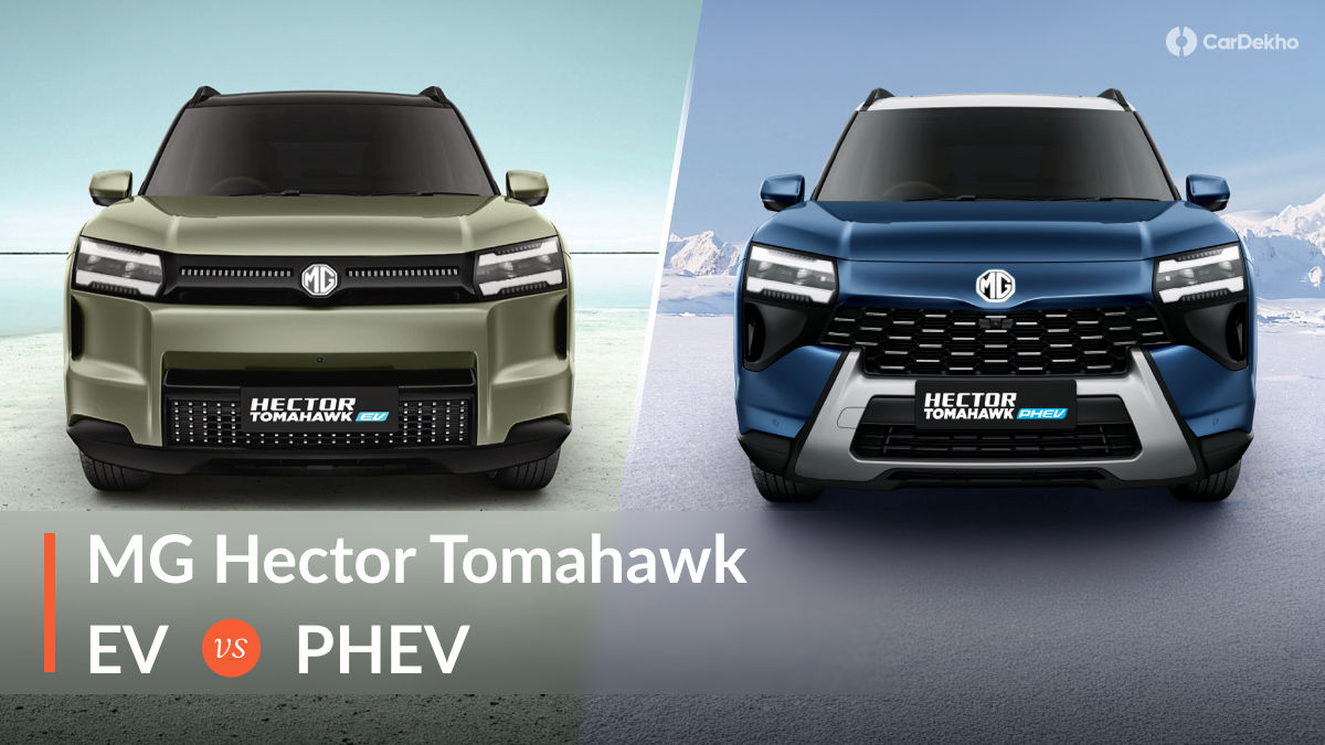 MG Hector Tomahawk EV vs PHEV MG Hector Tomahawk EV vs PHEV