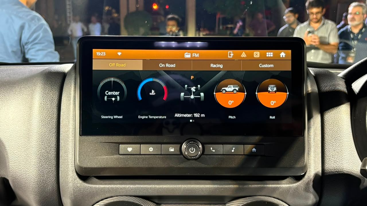 Mahindra Thar OG ZXT infotainment Touchscreen