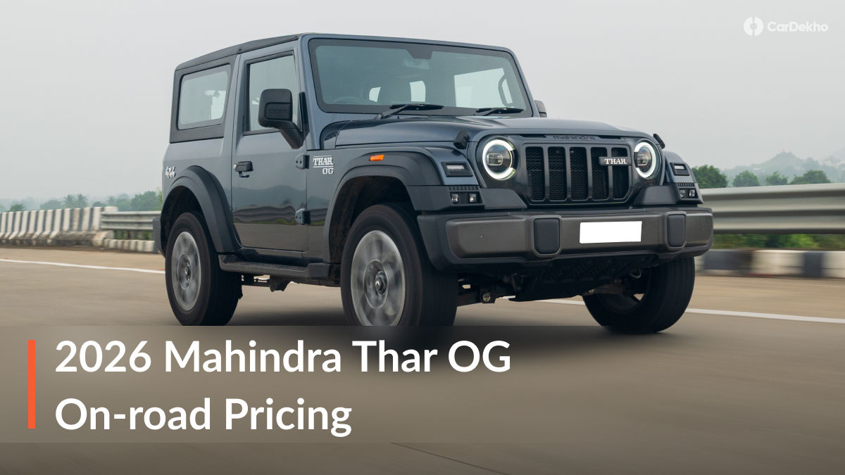 2026 Mahindra Thar OG On-road Prices