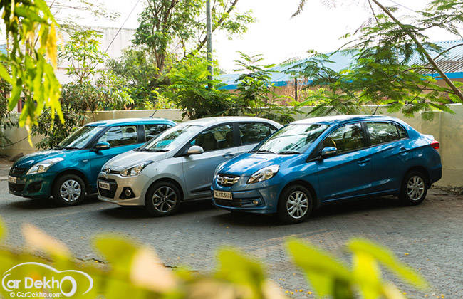 Swift Dzire, Hyundai Xcent, Honda Amaze