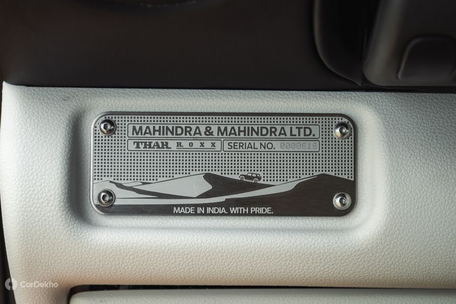 Mahindra Thar Roxx badge