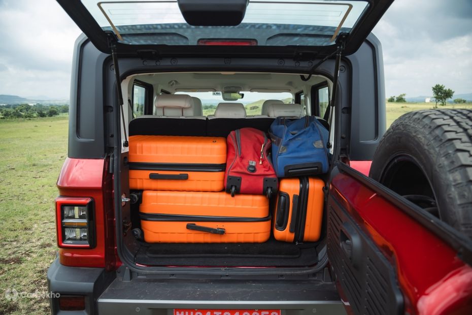 Mahindra Thar Roxx boot space Mahindra Thar Roxx boot space