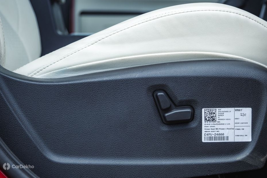 Mahindra Thar Roxx electrically adjustable driver's seat