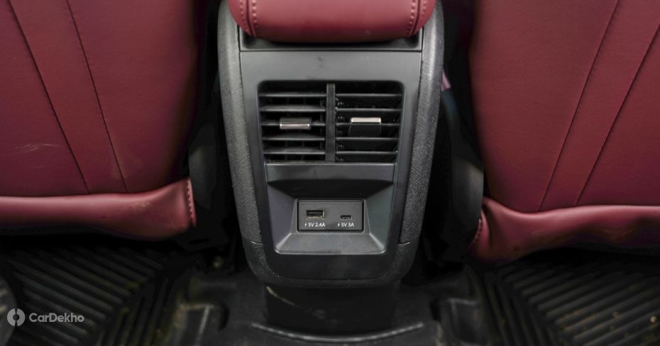 Tata Curvv rear seat features