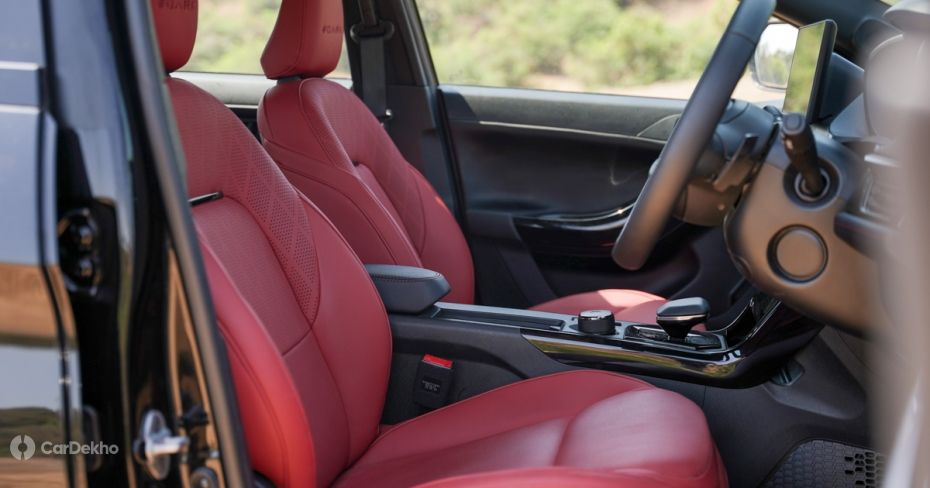 Tata Nexon EV Red Dark front seats