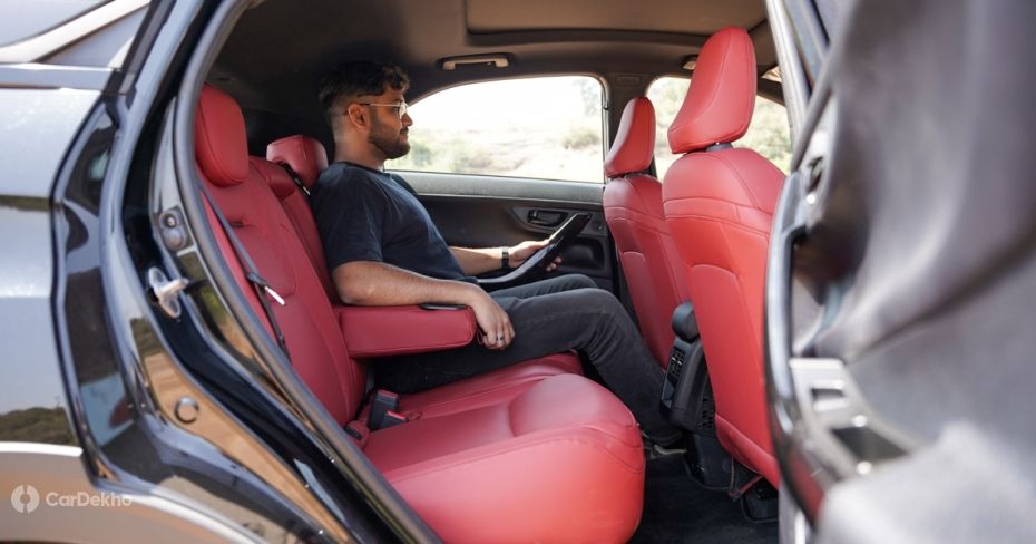 Tata Nexon EV Red Dark rear seats