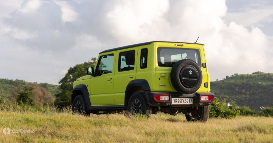 Maruti Jimny rear three quarters