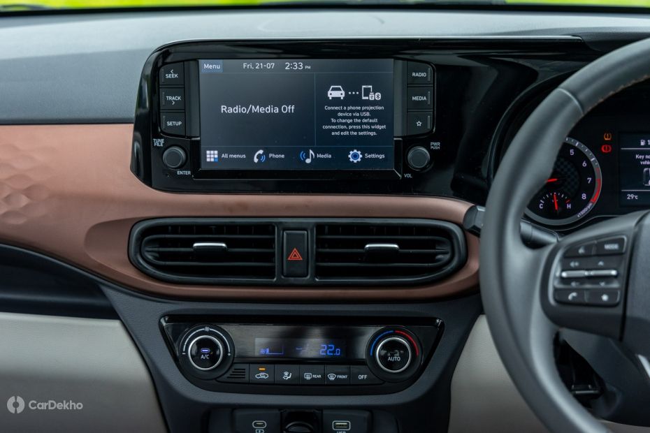 Hyundai Aura infotainment system Hyundai Aura infotainment system
