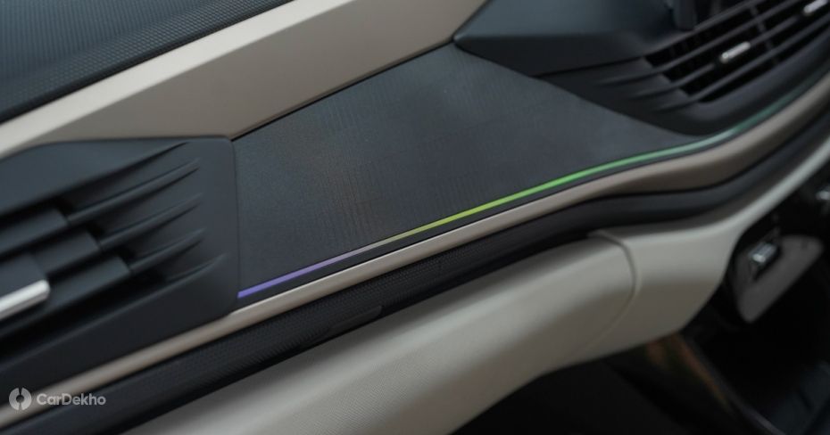Tata Altroz ambient lighting strip on dashboard Tata Altroz ambient lighting strip on dashboard