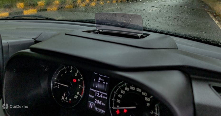 Maruti Baleno heads-up display (HUD)
