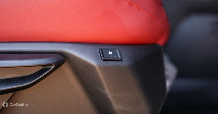 Tata Nexon EV ventilated front seats button Tata Nexon EV ventilated front seats button