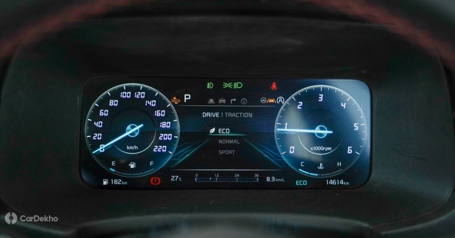 Kia Sonet digital driver's display Kia Sonet digital driver's display