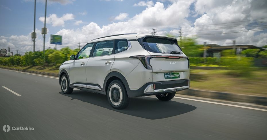Kia Carens Clavis EV driving Kia Carens Clavis EV driving