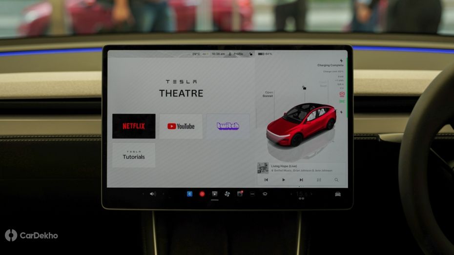 Tesla Model Y touchscreen infotainment system