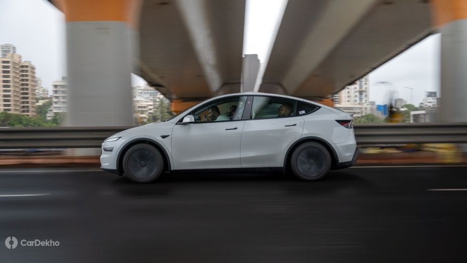 Tesla Model Y driving