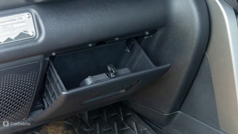 2025 Mahindra Thar Facelift glovebox