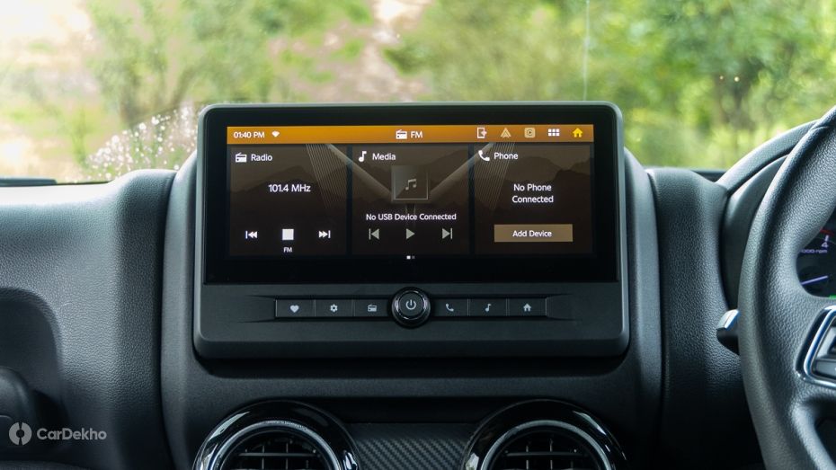 2025 Mahindra Thar Facelift infotainment system