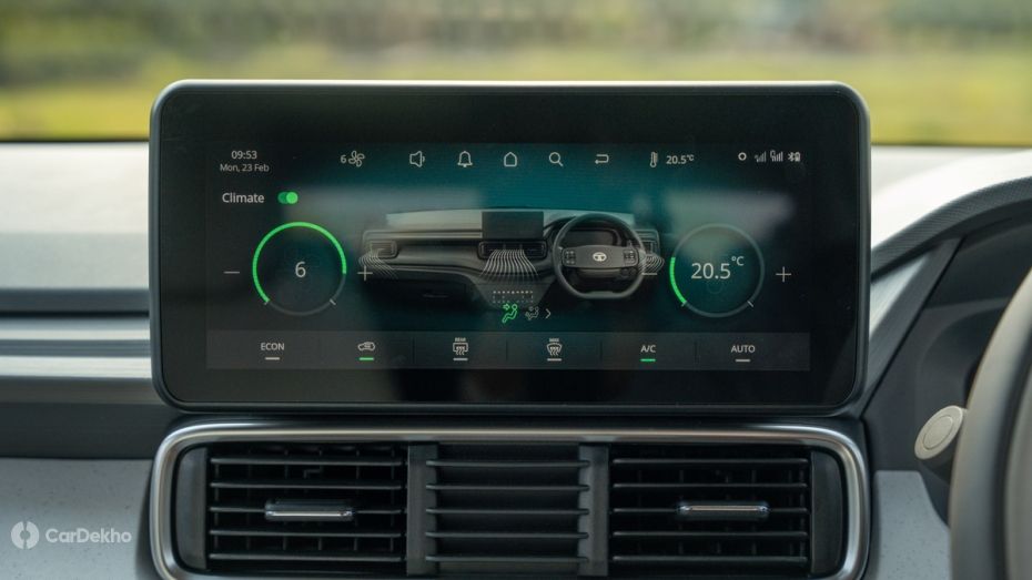 Tata Punch EV Touchscreen Infotainment