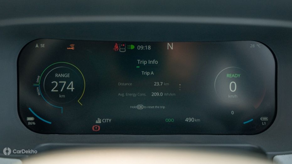 Tata Punch EV Digital Cluster
