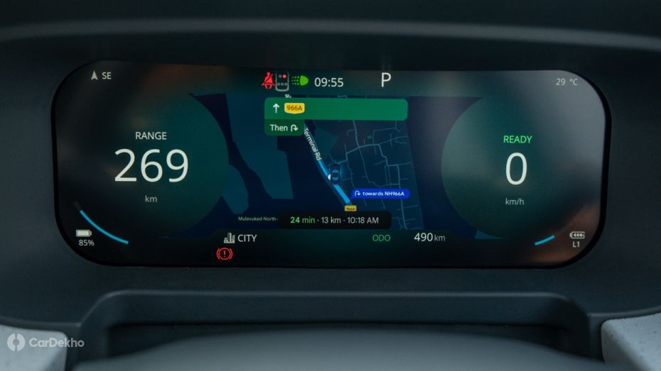 Tata Punch EV Digital Cluster