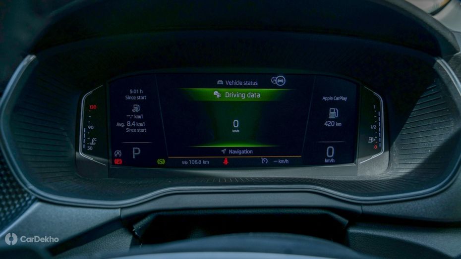 2026 Skoda Kushaq Facelift instrument cluster 2026 Skoda Kushaq Facelift instrument cluster