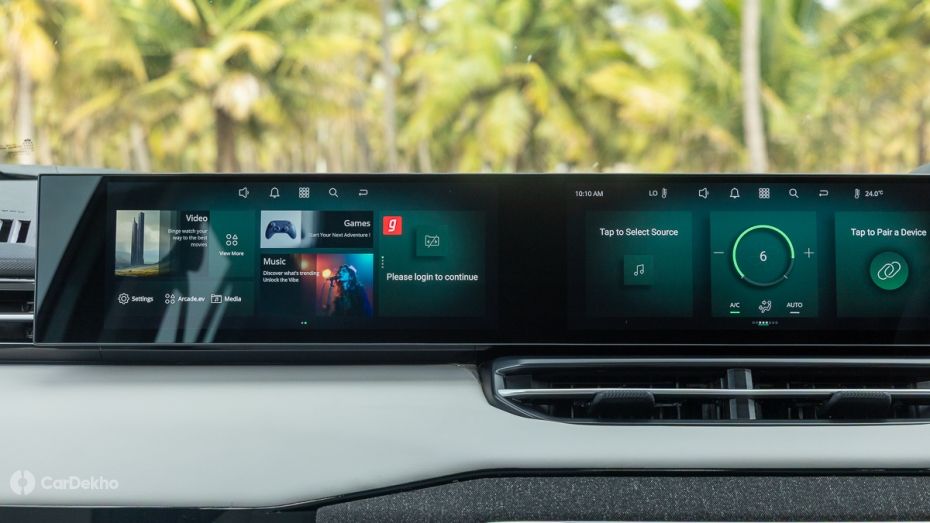 Tata Sierra EV Co-driver Inffotainment Screen