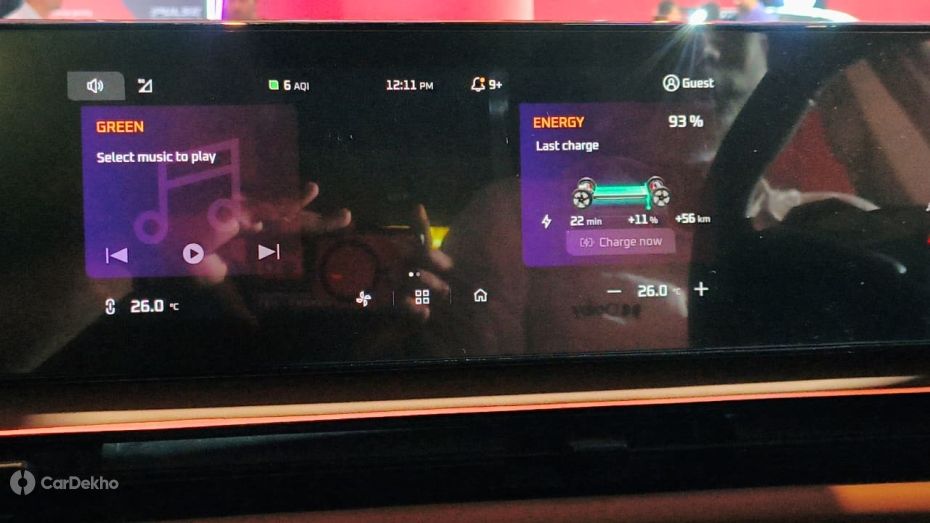 Mahindra BE 6 Sporteq Infotainment Screen Mahindra BE 6 Sporteq Infotainment Screen
