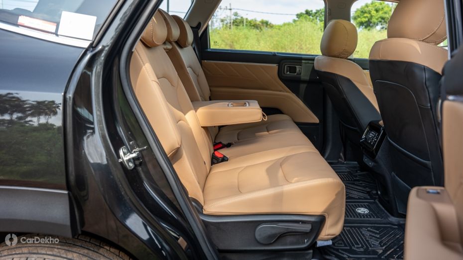 MG Hector Tomahawk EV Rear Seats