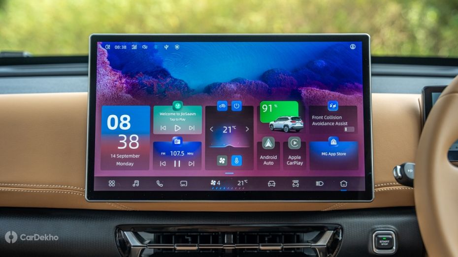 MG Hector Tomahawk EV Touchscreen