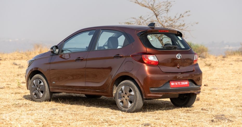 Tata Tiago EV rear three quarters