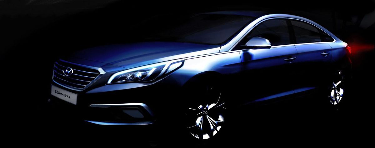 Hyundai teases 2015 Sonata ahead of 2014 New York Motor Show preview Hyundai teases 2015 Sonata ahead of 2014 New York Motor Show preview