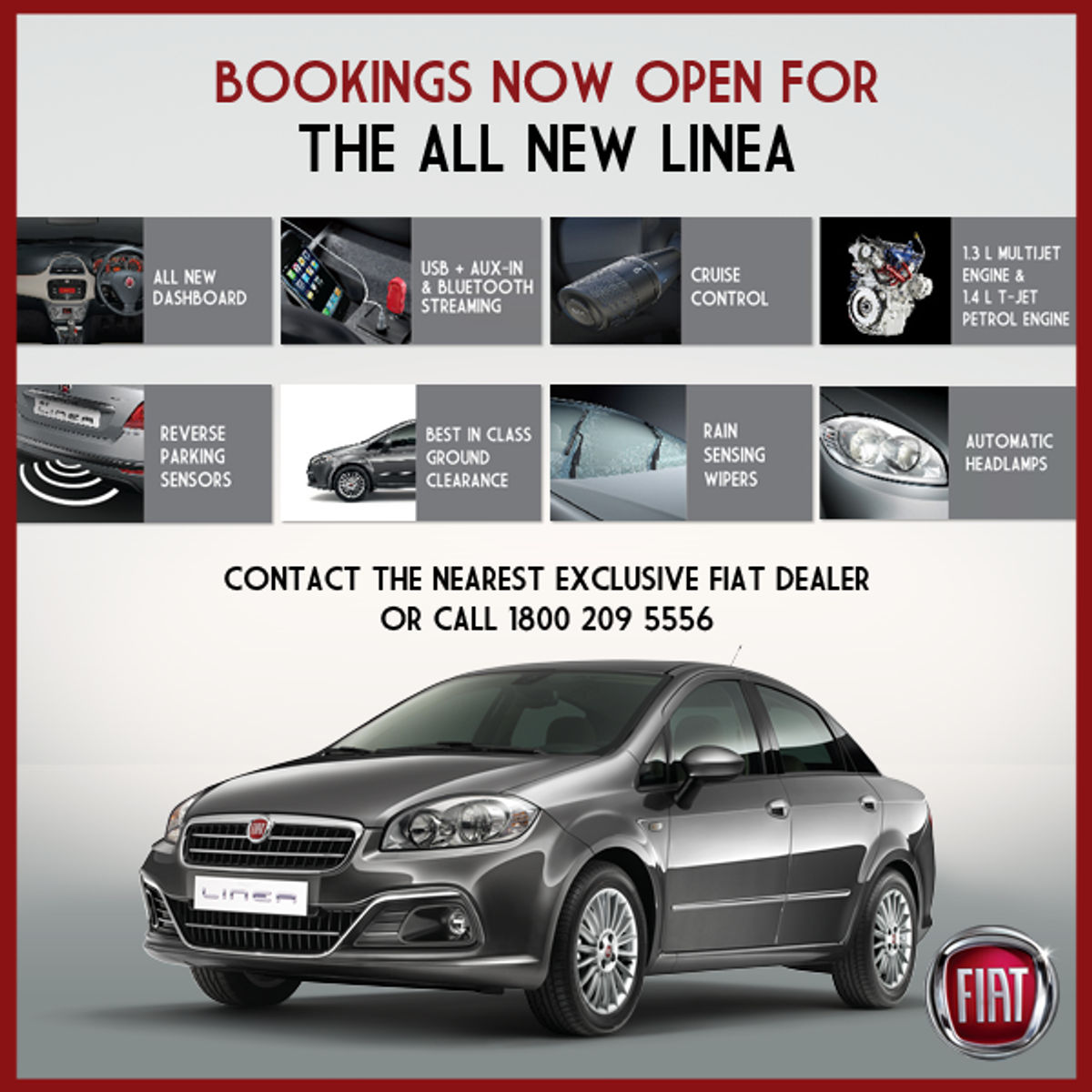 2014 All-new Fiat Linea bookings open
