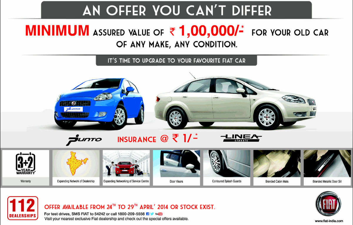 Fiat India offering - Newspaper Clipping Fiat India offering - Newspaper Clipping