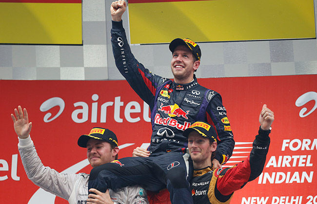 Vettel clinches his 4th title at Buddh International Circuit