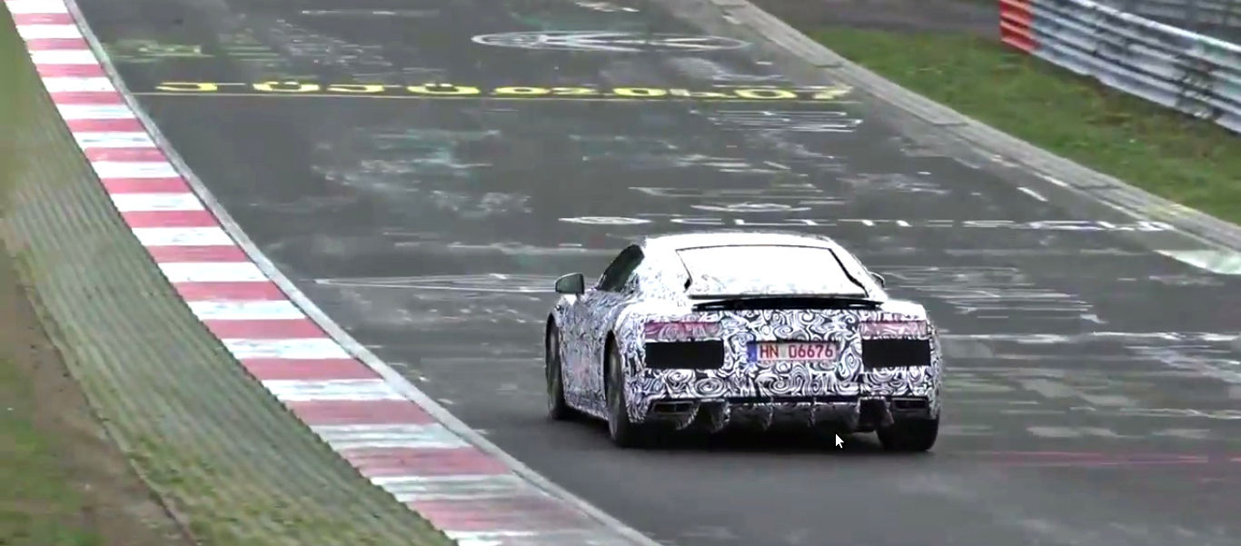 2015 Audi R8 Spied at Nurburgring, exhibits subtle changes | CarDekho.com