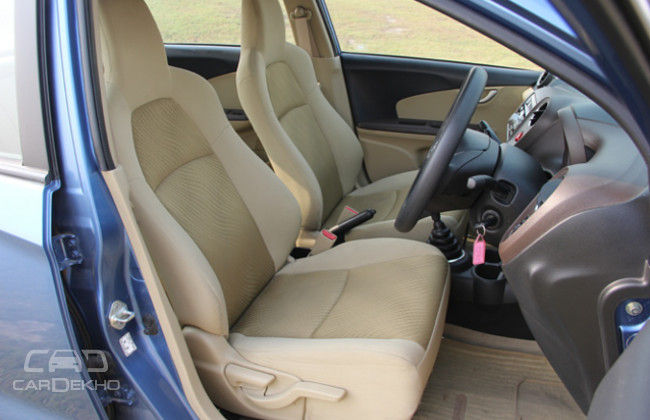 Amaze's seat a bit more comfortable with additional thigh support Amaze's seat a bit more comfortable with additional thigh support