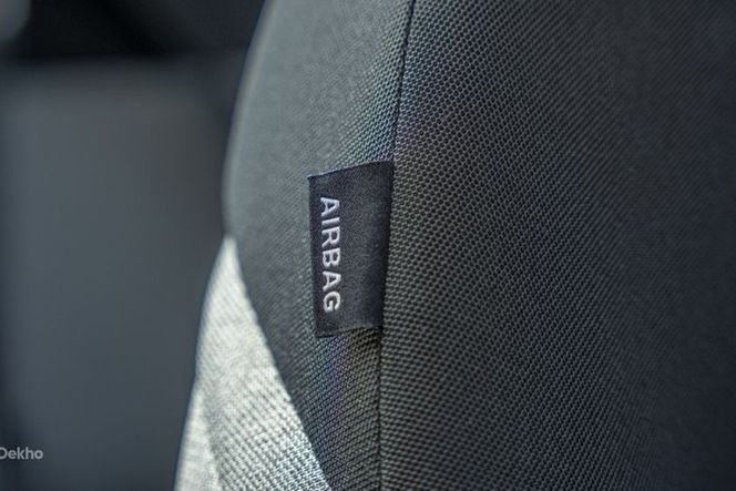 Tata Tiago front seat bolster with an embroidered airbag label Tata Tiago front seat bolster with an embroidered airbag label