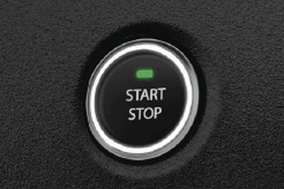 Tata Tiago start-stop push button with chrome ring on dashboard