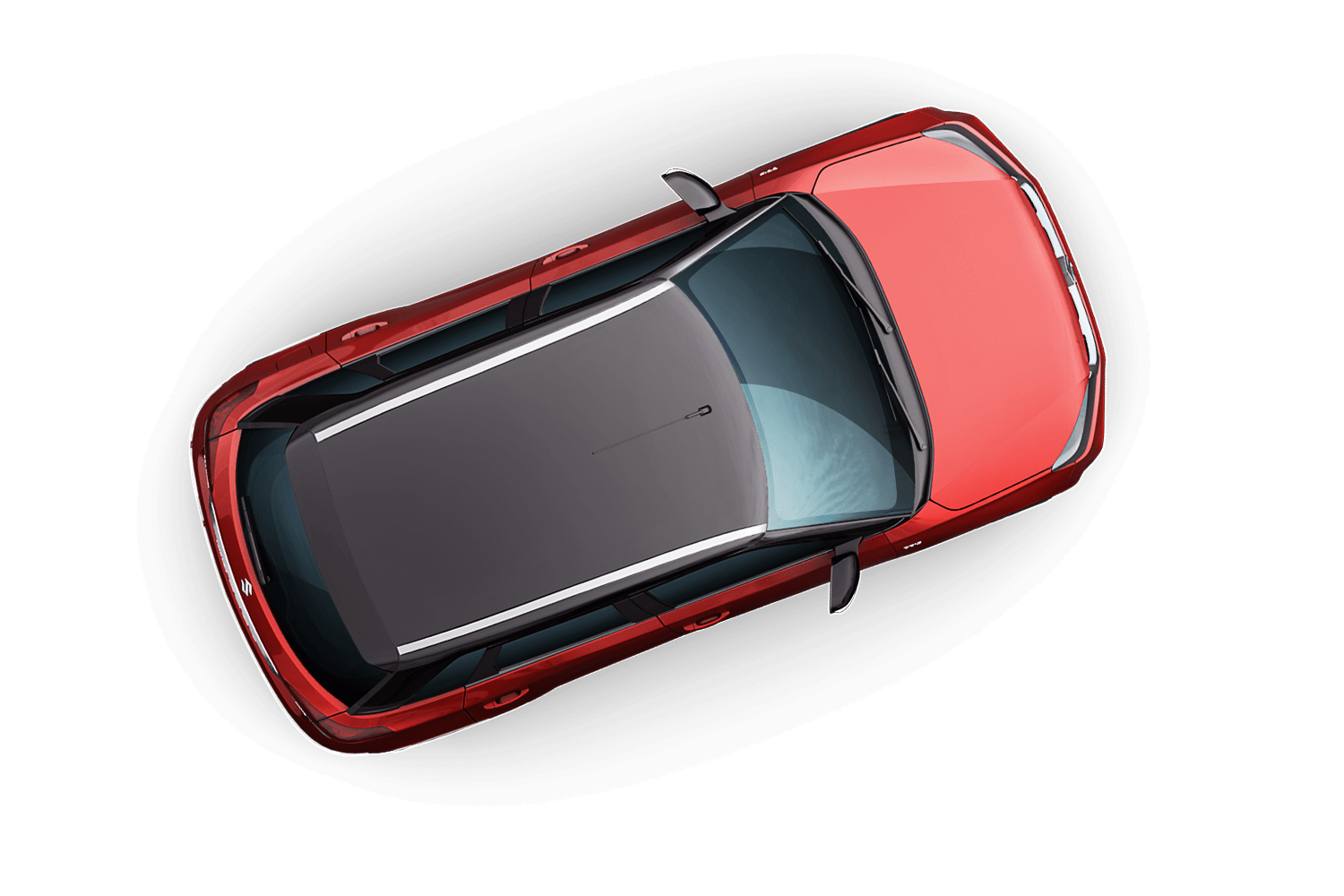 Top view of a car